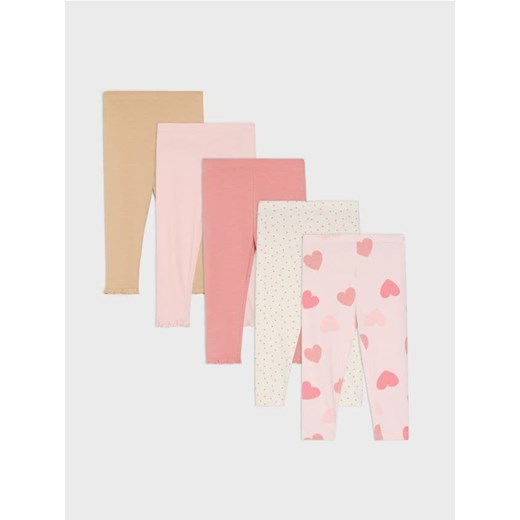 Sinsay - Legginsy 5 pack - kremowy ze sklepu Sinsay w kategorii Odzież dla niemowląt - zdjęcie 184190947