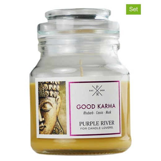 Purple River Świece zapachowe (2 szt.) &quot;Good Karma&quot; - 2 x 113 g ze sklepu Limango Polska w kategorii Świece i dyfuzory - zdjęcie 184192477