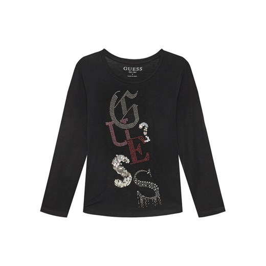 Guess Bluzka J5YI14 KAPO0 Czarny Regular Fit ze sklepu MODIVO w kategorii Bluzki dziewczęce - zdjęcie 184193135
