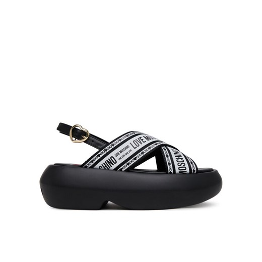 LOVE MOSCHINO Sandały JA16207I0MIX200A Czarny ze sklepu MODIVO w kategorii Sandały damskie - zdjęcie 184193187