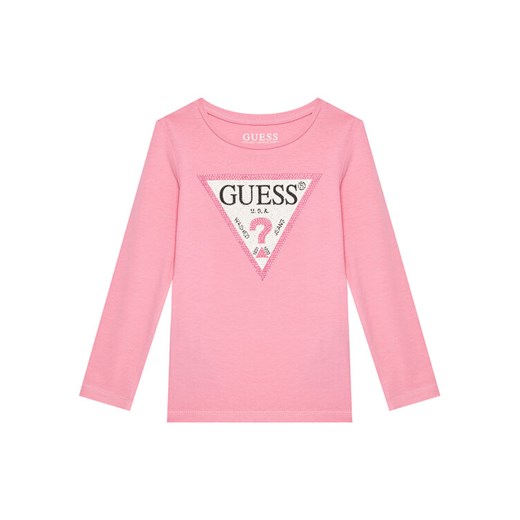 Guess Bluzka J2YI50 K6YW1 Różowy Regular Fit ze sklepu MODIVO w kategorii Bluzki dziewczęce - zdjęcie 184193326