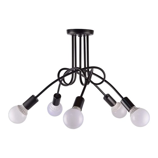 Czarna 5 punktowa lampa sufitowa do salonu ETICA 5 ze sklepu Lysne w kategorii Lampy sufitowe - zdjęcie 184194755