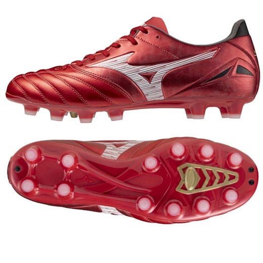 Buty piłkarskie Mizuno Morelia Neo Iv Pro Fg P1GA253460 czerwone ze sklepu ButyModne.pl w kategorii Buty sportowe męskie - zdjęcie 184196219