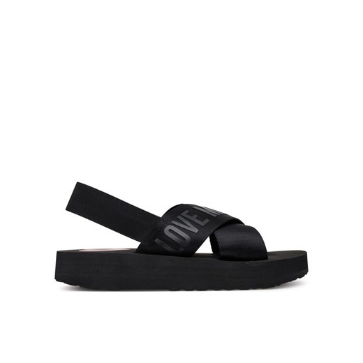 Sandały LOVE MOSCHINO JA16214G0MIX4000 Czarny ze sklepu eobuwie.pl w kategorii Sandały damskie - zdjęcie 184196416