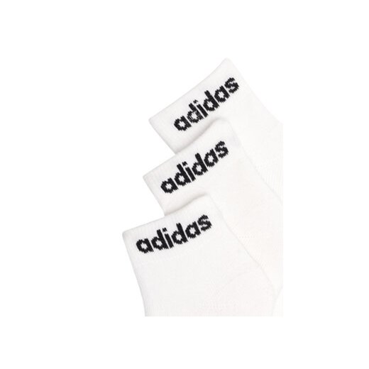 Zestaw 3 par niskich skarpet unisex adidas HT3457 3-PACK Biały 43_45 eobuwie.pl