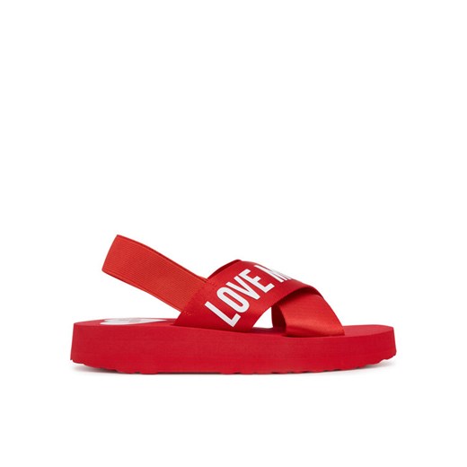 LOVE MOSCHINO Sandały JA16214G0MIX5500 Czerwony ze sklepu MODIVO w kategorii Sandały damskie - zdjęcie 184197009