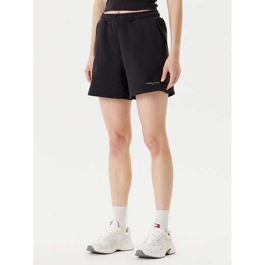 Tommy Jeans Szorty sportowe Linear DW0DW21152 Czarny Relaxed Fit ze sklepu MODIVO w kategorii Szorty - zdjęcie 184197017