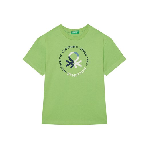 United Colors Of Benetton T-Shirt 3I1XC10N3 Zielony Regular Fit ze sklepu MODIVO w kategorii T-shirty chłopięce - zdjęcie 184197126