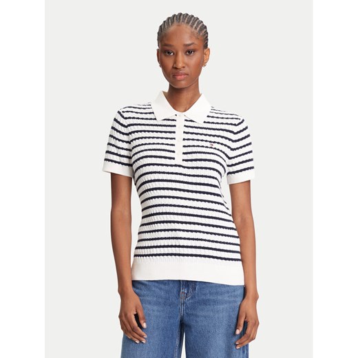 Tommy Hilfiger Sweter Fine WW0WW41474 Écru Regular Fit ze sklepu MODIVO w kategorii Swetry damskie - zdjęcie 184197128