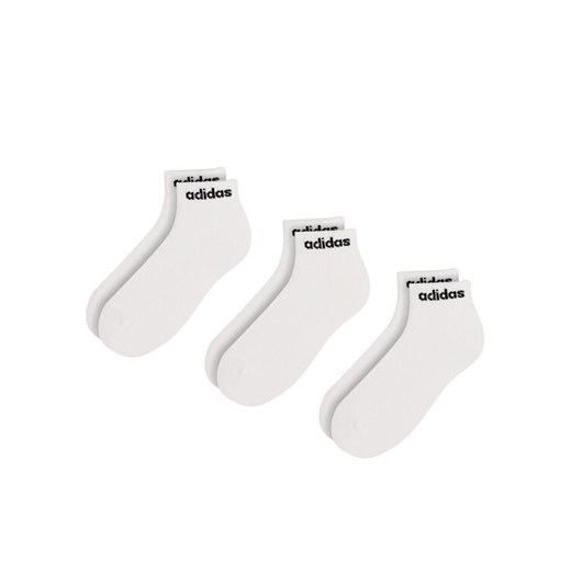 adidas Zestaw 3 par niskich skarpet unisex HT3457 3-PACK Biały 43_45 MODIVO