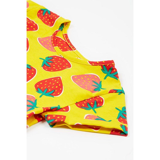 Frugi Sukienka "Spring Skater" w kolorze żółto-czerwonym Frugi 110/116 promocja Limango Polska