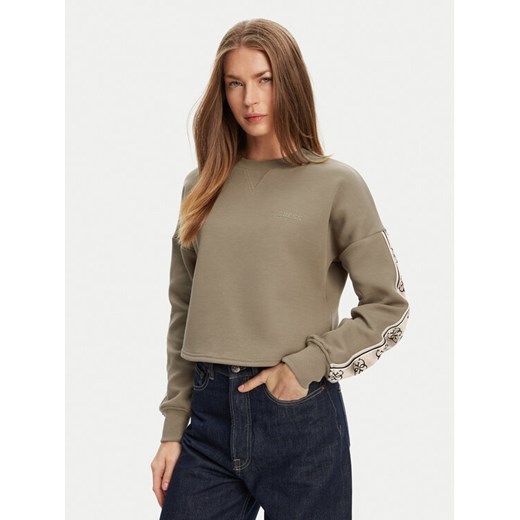 Guess Bluza V3BQ16 KB3P2 Brązowy Regular Fit ze sklepu MODIVO w kategorii Bluzy damskie - zdjęcie 184199578
