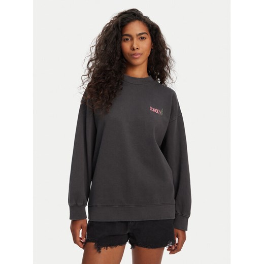 Roxy Bluza ERJFT04997 Czarny Relaxed Fit ze sklepu MODIVO w kategorii Bluzy damskie - zdjęcie 184199649