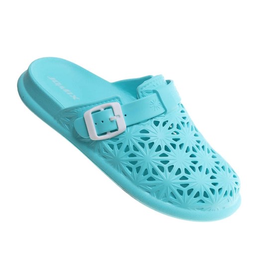 Klapki damskie Ażurowe buty na plażę Turkusowe /H2 17854 G008/ ze sklepu Pantofelek24.pl w kategorii Klapki damskie - zdjęcie 184201355