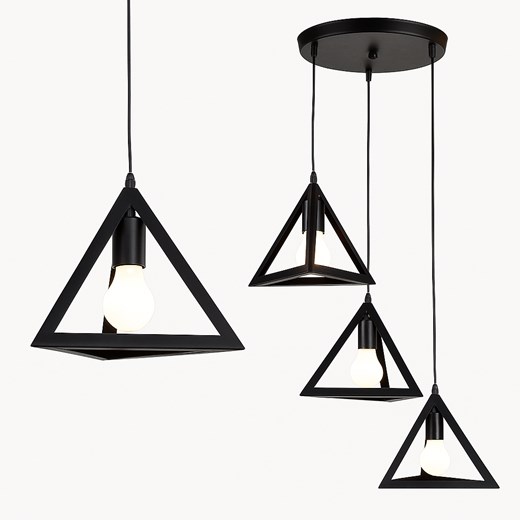 Czarna 3-punktowa lampa wisząca do kuchni LED ENKELI ze sklepu Lysne w kategorii Lampy wiszące - zdjęcie 184201985
