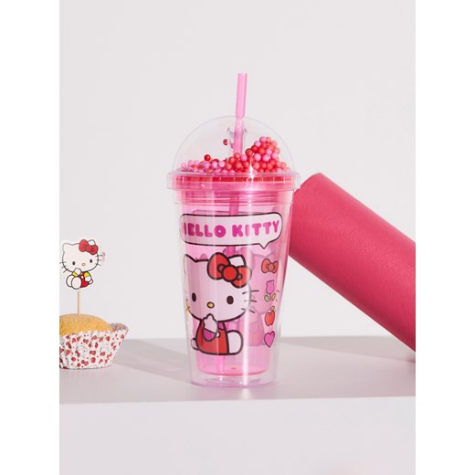 Sinsay - Kubek ze słomką Hello Kitty - wielobarwny Sinsay One Size Sinsay