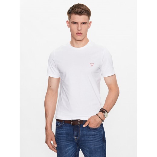 Guess T-Shirt M2YI36 I3Z14 Biały Slim Fit ze sklepu MODIVO w kategorii T-shirty męskie - zdjęcie 184203738
