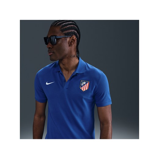 Męska koszulka piłkarska polo Nike Dri-FIT Atlético Madryt The Nike Polo - Niebieski ze sklepu Nike poland w kategorii T-shirty męskie - zdjęcie 184204015