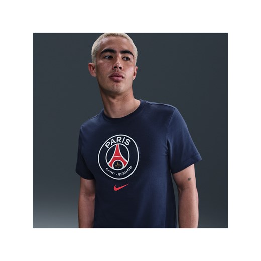 Męski T-shirt piłkarski Nike Paris Saint-Germain - Niebieski ze sklepu Nike poland w kategorii T-shirty męskie - zdjęcie 184204037