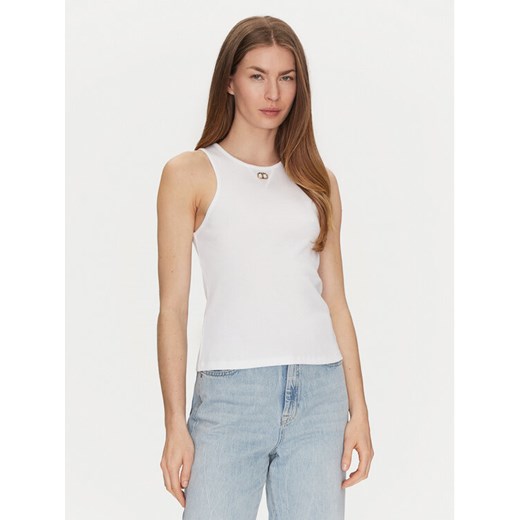 TWINSET Top 251TP2550 Biały Slim Fit ze sklepu MODIVO w kategorii Bluzki damskie - zdjęcie 184204367
