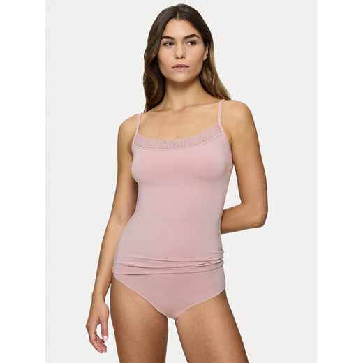 Triumph Top Feel Of Modal 10221654 Różowy Slim Fit ze sklepu MODIVO w kategorii Piżamy damskie - zdjęcie 184204658