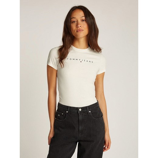 TOMMY JEANS Koszulka w kolorze kremowym ze sklepu Limango Polska w kategorii Bluzki damskie - zdjęcie 184205878