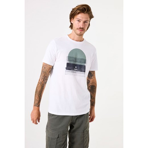 Biały t-shirt męski Garcia 