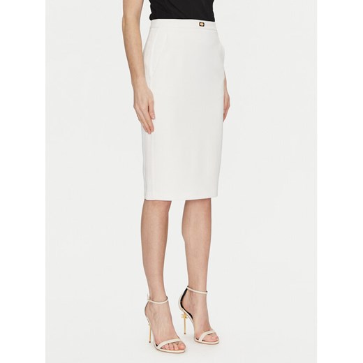 Elisabetta Franchi Spódnica ołówkowa GO-099-51E2-V260 Biały Regular Fit ze sklepu MODIVO w kategorii Spódnice - zdjęcie 184206755