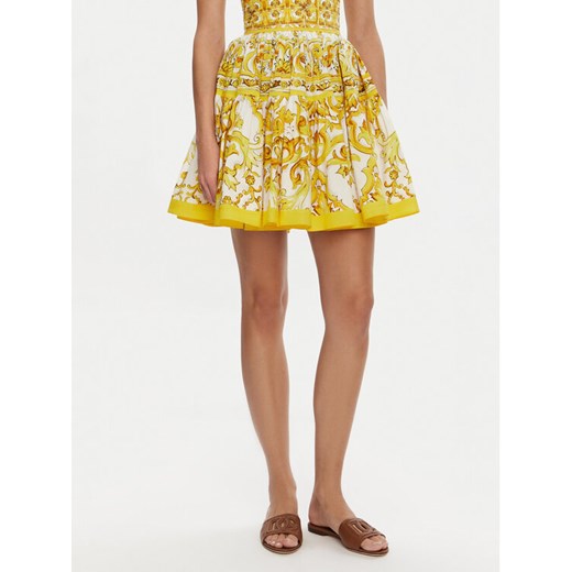Dolce&Gabbana Spódnica mini F4CB1T HH5DV Żółty Regular Fit ze sklepu MODIVO w kategorii Spódnice - zdjęcie 184206765