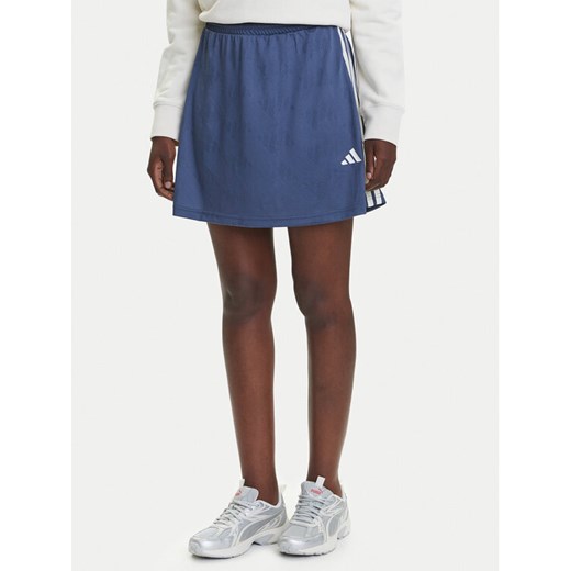 adidas Spódnica dresowa Stadium 3-Stripes Tennis Inspired Jacquard JV5632 Niebieski Regular Fit ze sklepu MODIVO w kategorii Spódnice - zdjęcie 184206769