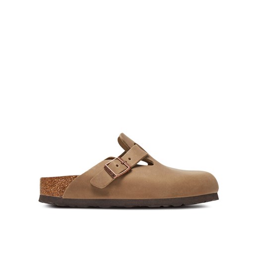 Klapki Birkenstock Boston zamsz 1019484 Brązowy ze sklepu eobuwie.pl w kategorii Klapki damskie - zdjęcie 184208596