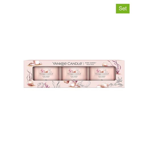 Yankee Candle Świece zapachowe (3 szt.) &quot;Pink Sands&quot; - 3 x 37 g ze sklepu Limango Polska w kategorii Świece i dyfuzory - zdjęcie 184209179