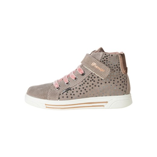 Primigi Skórzane sneakersy w kolorze szarobrązowym ze sklepu Limango Polska w kategorii Buty zimowe dziecięce - zdjęcie 184209195