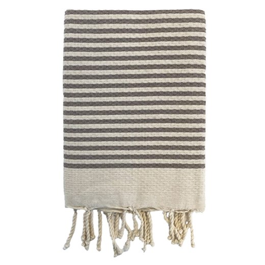 Le Comptoir de la Plage Fouta &quot;Yadara&quot; w kolorze szarobrązowo-beżowym - 200 x 100 cm ze sklepu Limango Polska w kategorii Ręczniki - zdjęcie 184209218