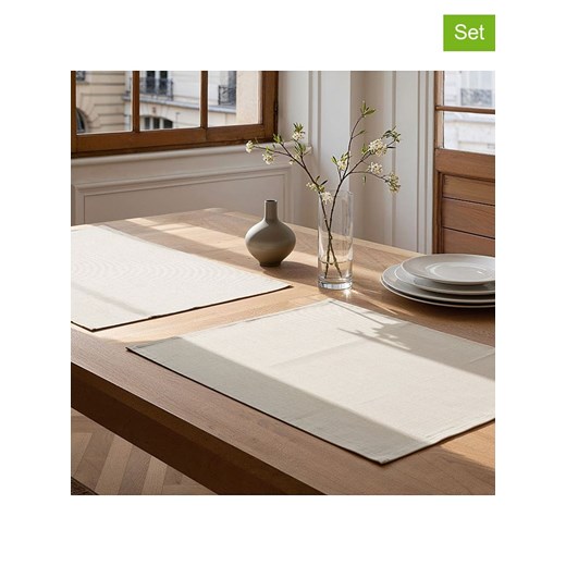 Mint Rugs Podkładki stołowe (2 szt.) &quot;Bria&quot; w kolorze kremowym - 50 x 40 cm ze sklepu Limango Polska w kategorii Podkładki na stół - zdjęcie 184209349