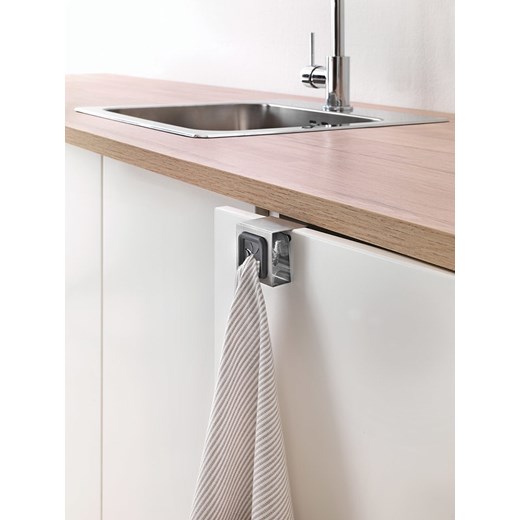metaltex Uchwyt w kolorze srebrnym na ściereczki do naczyń - 5 x 5 x 4 cm Metaltex onesize okazja Limango Polska