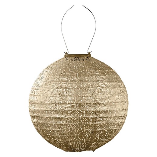 Lumiz Lampion solarny LED &quot;Bazaar Rond&quot; w kolorze złotym - Ø 30 cm ze sklepu Limango Polska w kategorii Oświetlenie - zdjęcie 184209416