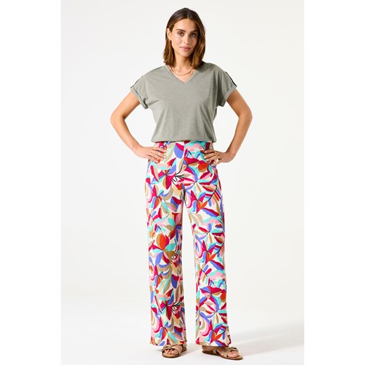 Bluzka damska Garcia biała z krótkimi rękawami 