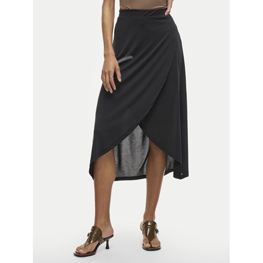 Vila Spódnica midi Modala 14101691 Czarny Regular Fit ze sklepu MODIVO w kategorii Spódnice - zdjęcie 184209789
