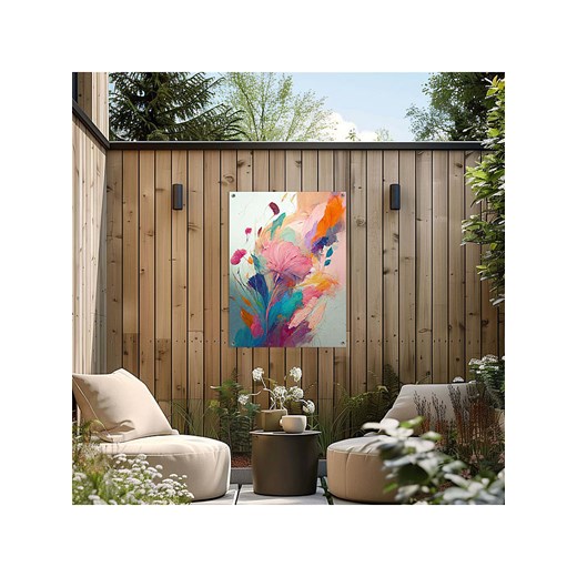 Orangewallz Druk artystyczny &quot;Colourful Painted Flowers I&quot; w ramce na zewnątrz ze sklepu Limango Polska w kategorii Obrazy - zdjęcie 184210479
