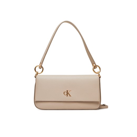 Torebka Calvin Klein Minimal Monogram Shoulder Pouch LV04K3161G Écru ze sklepu eobuwie.pl w kategorii Torebki damskie - zdjęcie 184210628