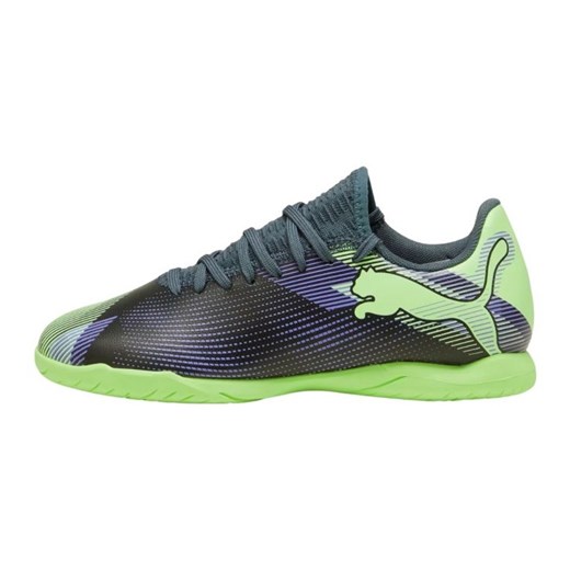 Buty piłkarskie Puma Future 7 Play It 107952 03 zielone ze sklepu ButyModne.pl w kategorii Buty sportowe dziecięce - zdjęcie 184212265