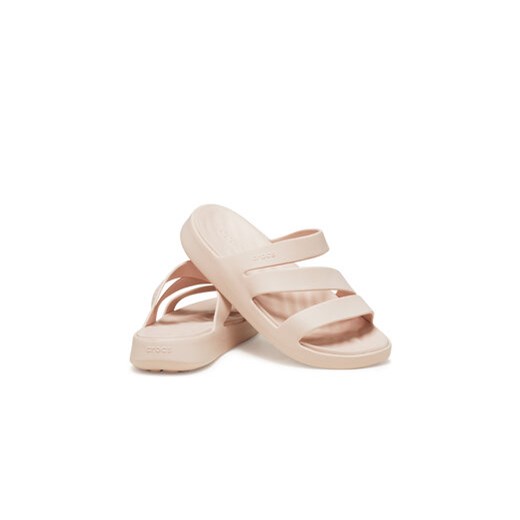 Klapki damskie beżowe Crocs casual 