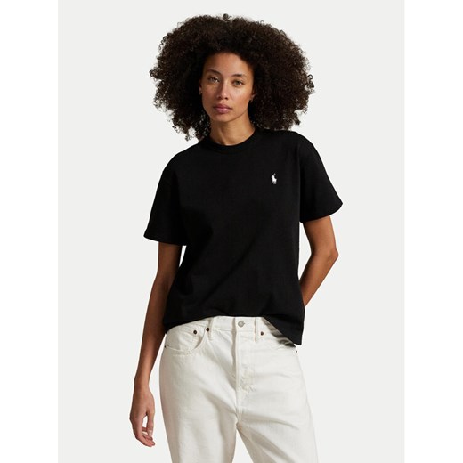 Polo Ralph Lauren T-Shirt 211967104002 Czarny Relaxed Fit ze sklepu MODIVO w kategorii Bluzki damskie - zdjęcie 184214437