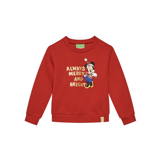 United Colors Of Benetton Bluza 3J73G10GO Czerwony Regular Fit ze sklepu MODIVO w kategorii Bluzy chłopięce - zdjęcie 184214456