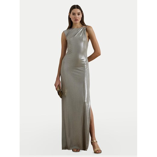 LAUREN RALPH LAUREN Sukienka wieczorowa 253970801001 Srebrny Slim Fit ze sklepu MODIVO w kategorii Sukienki - zdjęcie 184214518