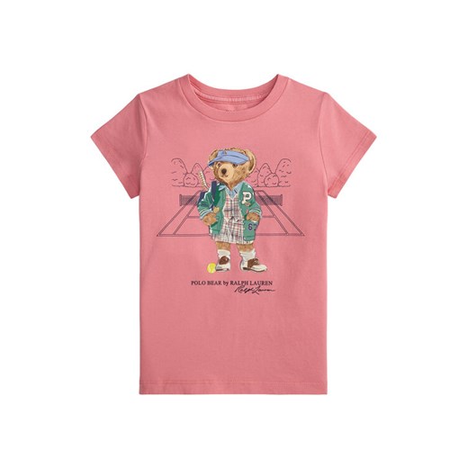 Polo Ralph Lauren T-Shirt 312971860001 Różowy Regular Fit ze sklepu MODIVO w kategorii Bluzki dziewczęce - zdjęcie 184214525