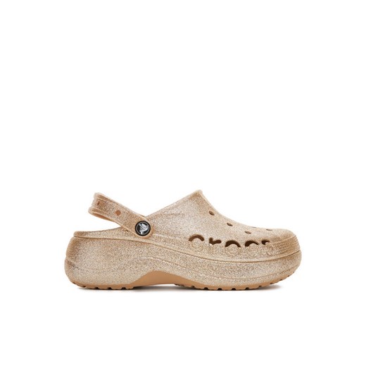 Crocs Klapki BAYA PLATFORM CLOG 208459-212 Złoty ze sklepu MODIVO w kategorii Klapki damskie - zdjęcie 184214536