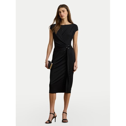 LAUREN RALPH LAUREN Sukienka koktajlowa 200973601001 Czarny Slim Fit ze sklepu MODIVO w kategorii Sukienki - zdjęcie 184214555