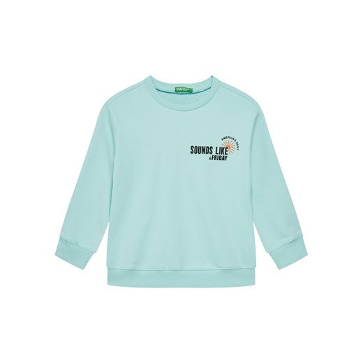 United Colors Of Benetton Bluza 3UNIC10O3 Niebieski Regular Fit ze sklepu MODIVO w kategorii Bluzy chłopięce - zdjęcie 184215779
